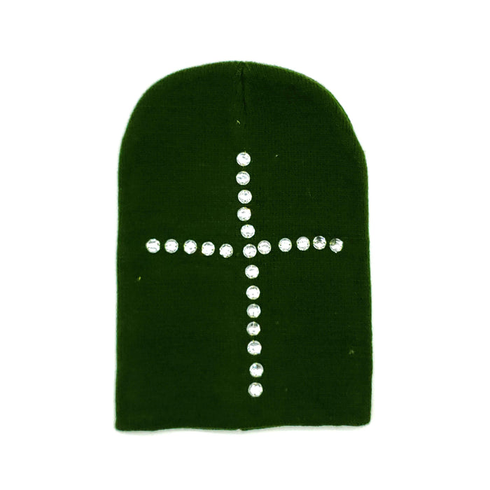 Cross Rhinestone Beanie (Multiple Colors) #AACG0476