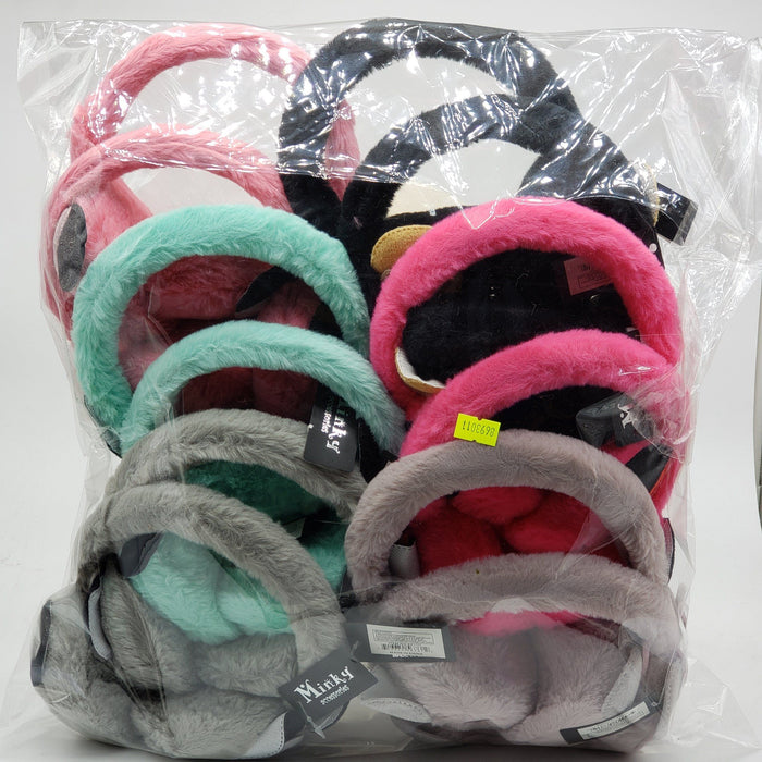 Bow Tie Ear Muffs Assort #EF107 (12PC)