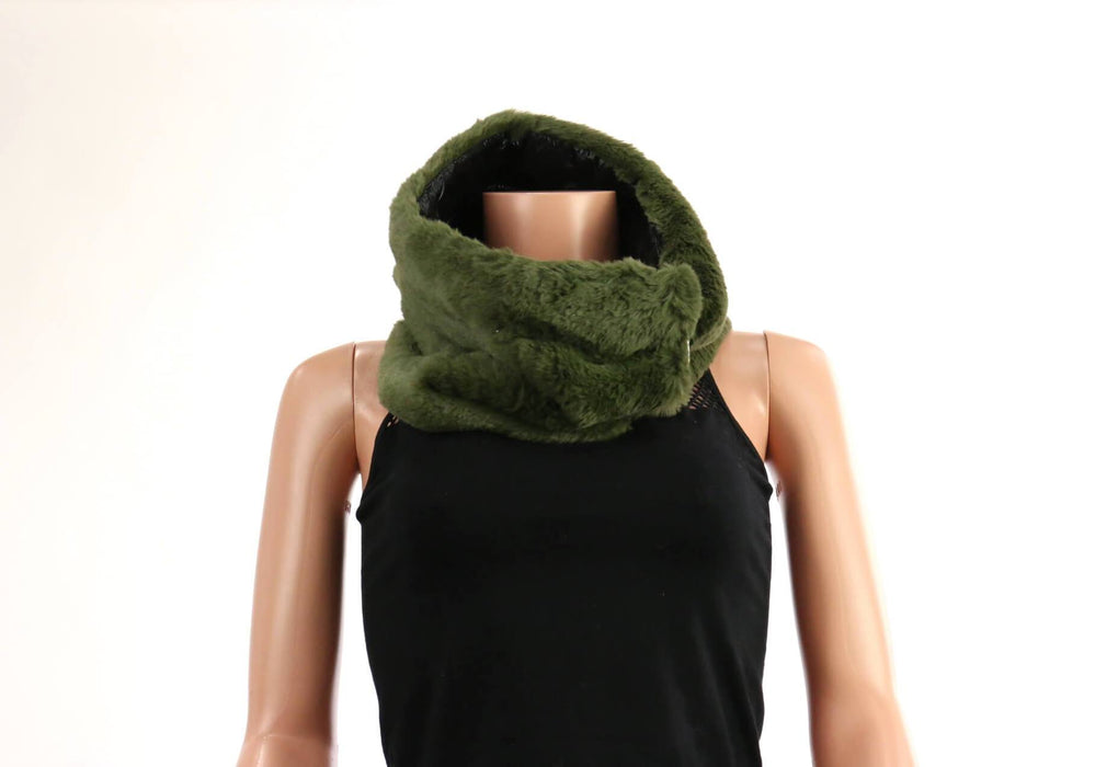 Furry Scarf with Button #AS226 (PC)