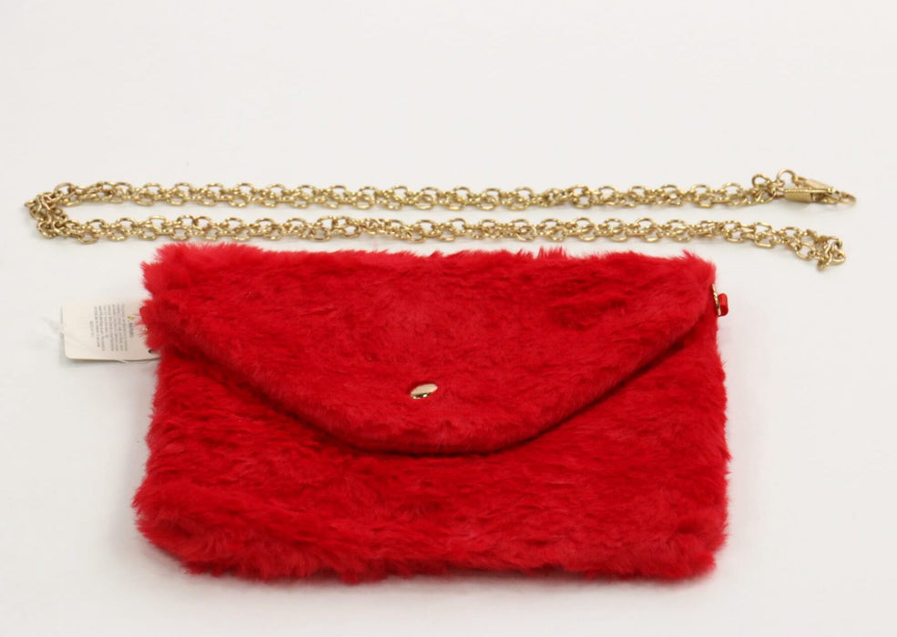 Small Furry Bag with Attachable Chain #BG021D