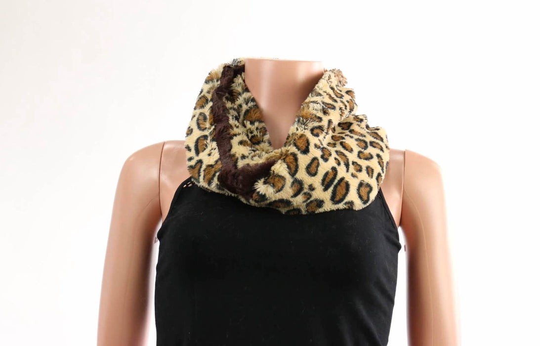 Leopard Print Infinity Scarf / Brown #FURSCA3LEO (PC)