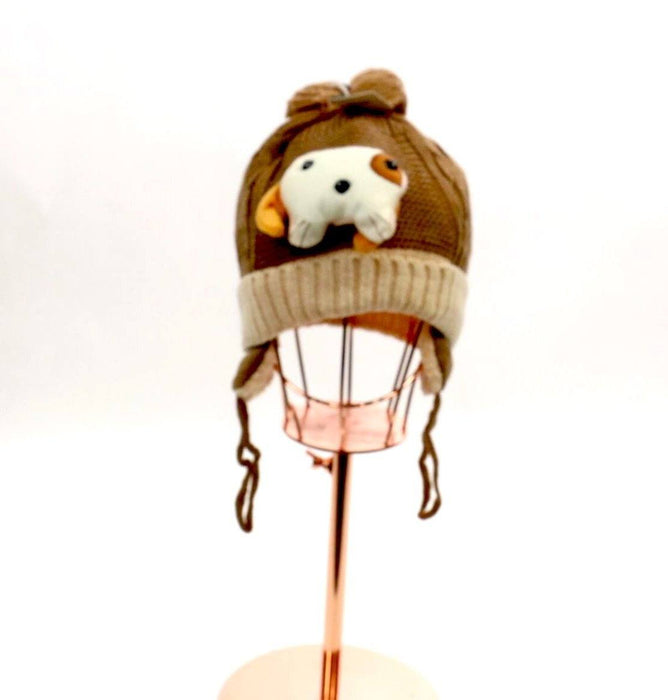 Kids Puppy Design Pom Pom Beanie #HNHT1168S (PC)