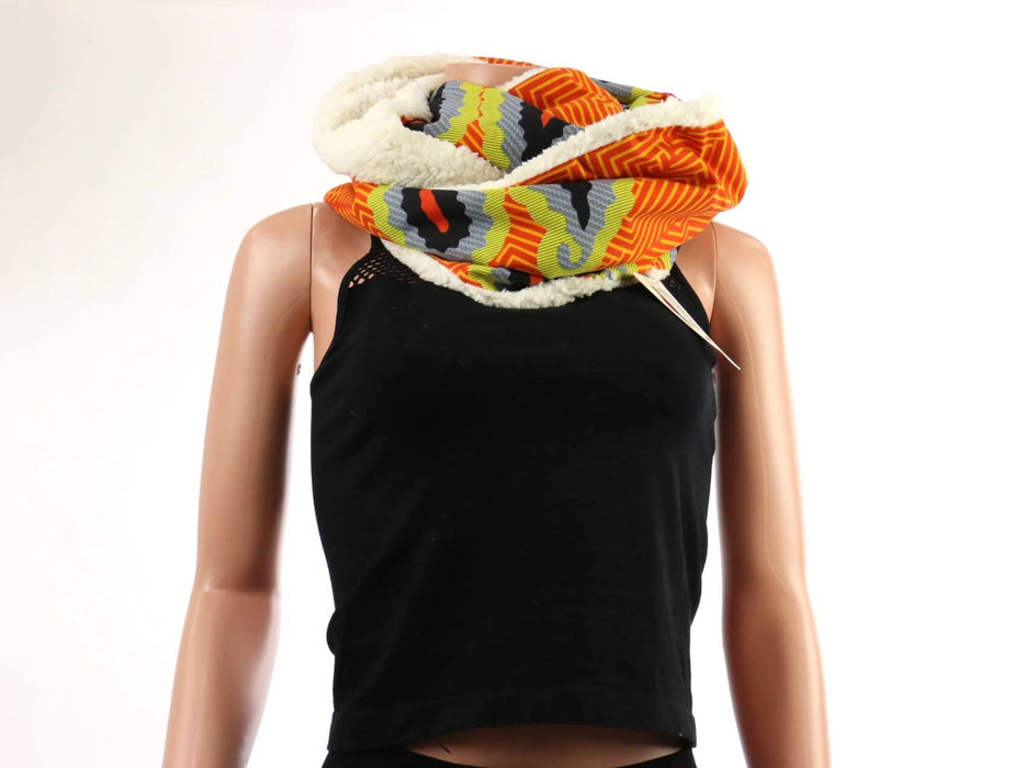 Furry Infinity Scarf with Design #KM2448 (PC)