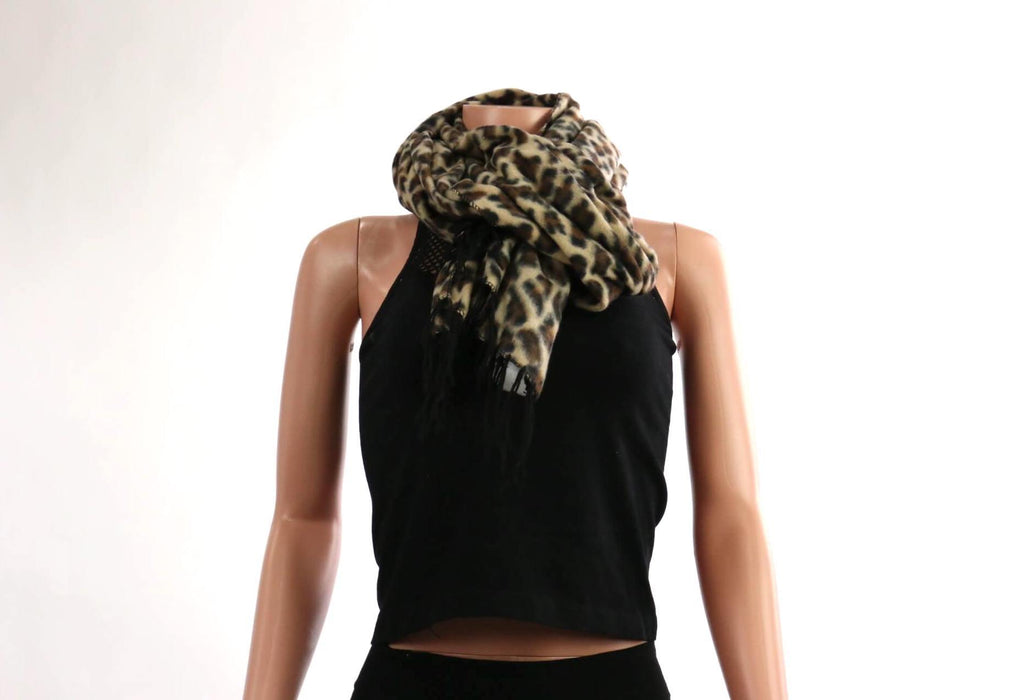 Leopard Print Scarf with Frills #SC031 (PC)