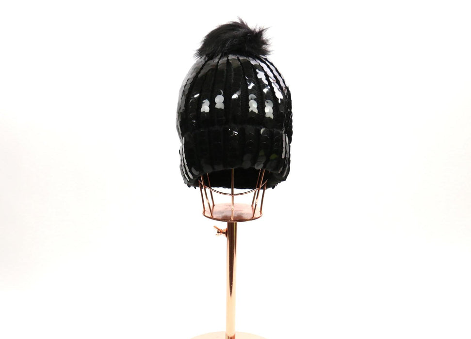 Sequin Pom Pom Beanie #SEQBEA1 (PC)