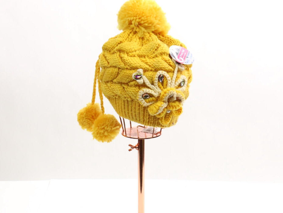 Knitted Rhinestone Pom Pom Beanie #WHWA12 (PC)