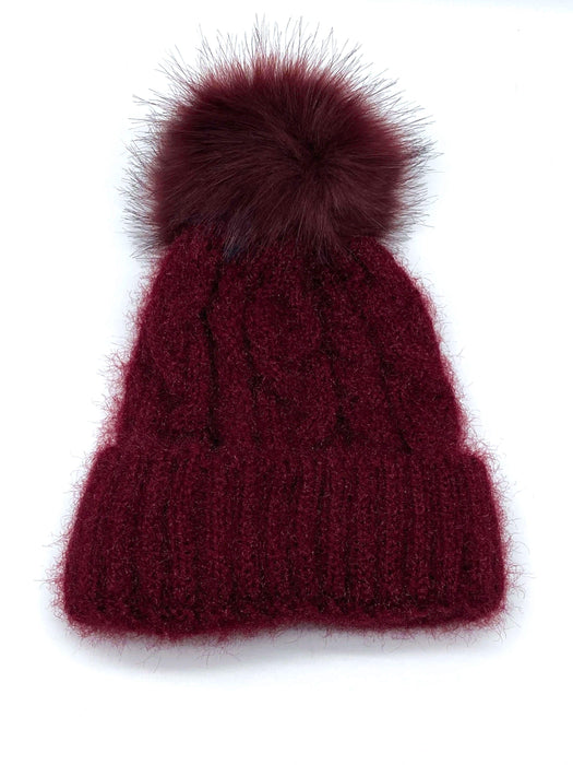 #AT225 Fuzzy Wine Winter Beanie