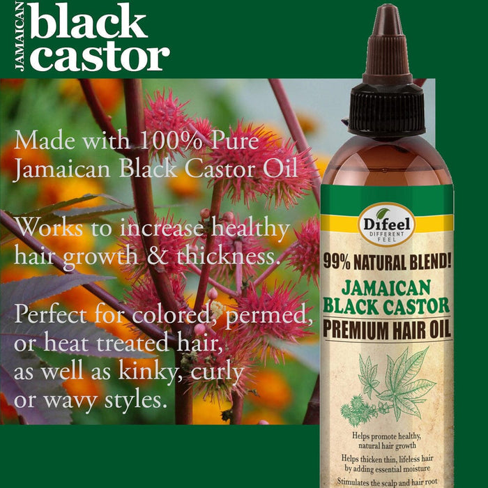 Difeel 99% Natural Premium Hair Oil Jamaican Black Castor 8oz