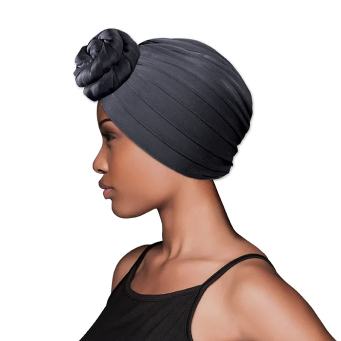 Evolve Top Knot Turban Black #328