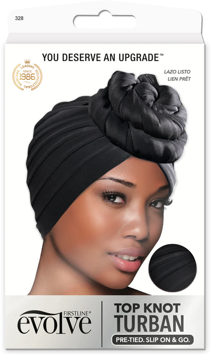 Evolve Top Knot Turban Black #328