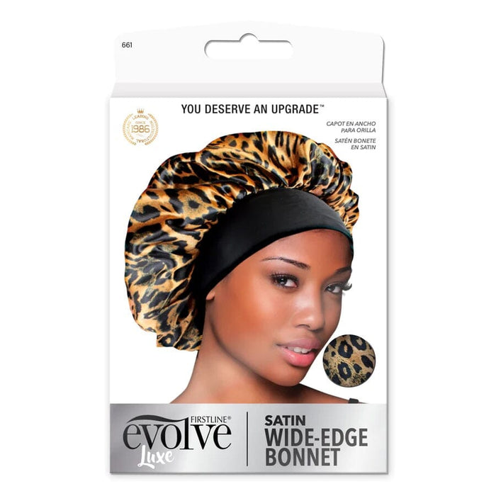 Evolve Satin Wide-Edge Bonnet / Leopard #1666