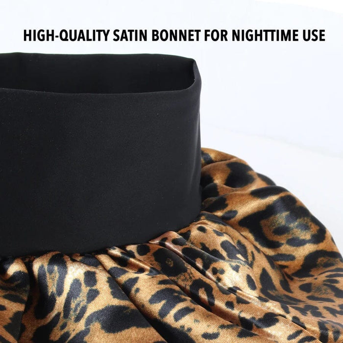 Evolve Satin Wide-Edge Bonnet / Leopard #1666