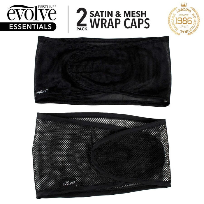 Evolve Satin & Mesh Wrap Cap 2PK #8060