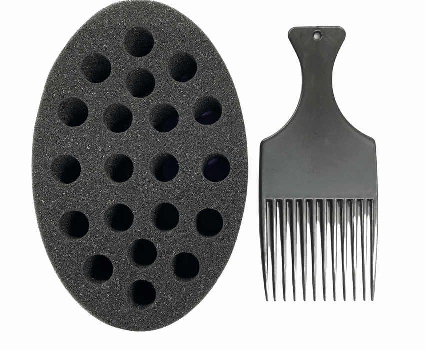 Large One Side Twist Hair Brush Sponge With Big Hole #H-6001